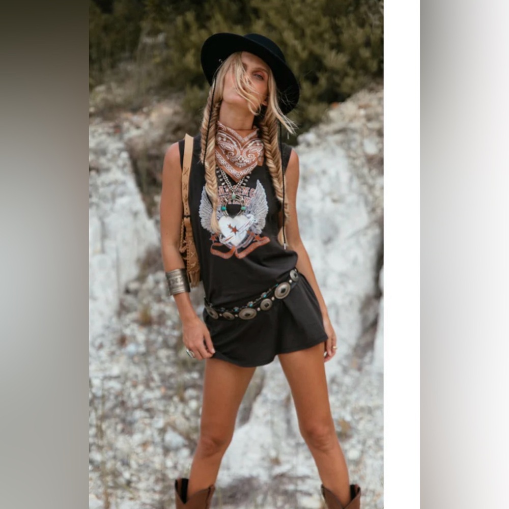 NWT-  Spell Cowgirl Boho Gypsy Tunic Dress - Picture 10 of 16